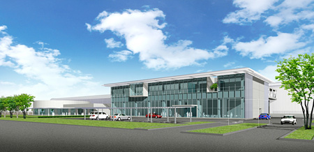 Rendering of the completed plant
