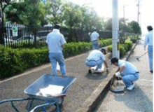 CHUSHIKOKU SEKISUI HEIM INDUSTRY CO., LTD. Cleanup around the plant