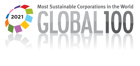 Selected as one of the 2021 Global 100 corporations for the fourth consecutive and sixth time